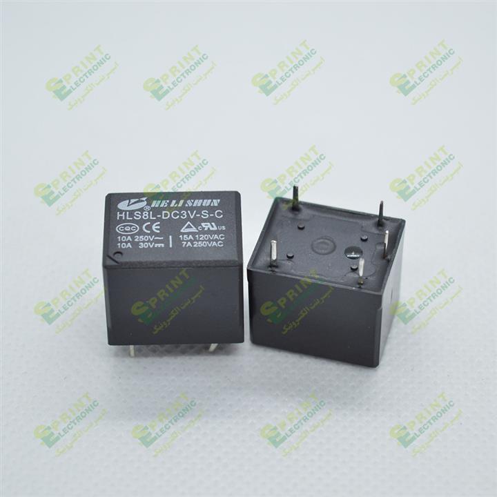 رله 3 ولت پایه میلون 5 پایه 10 آمپر HLS8L-DC3V-S-C